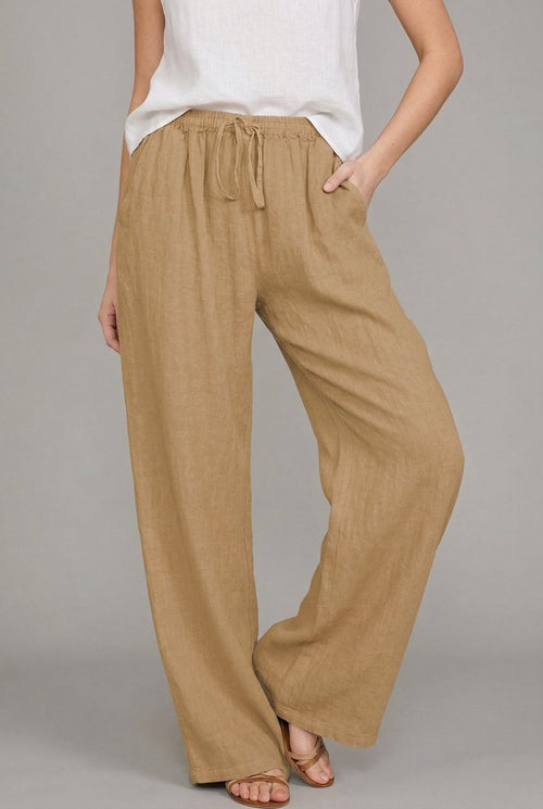 Rosalía | Pantalón Palazzo con Cordón Ajustable
