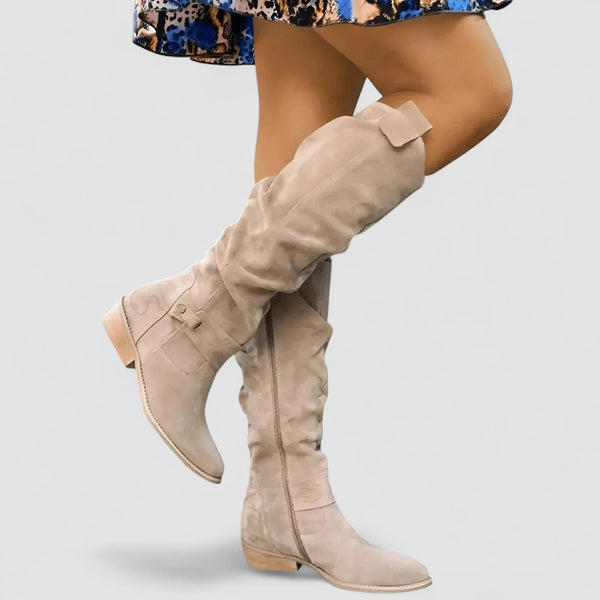 Cecilia | Botas Altas de Caña Suelta con Correa