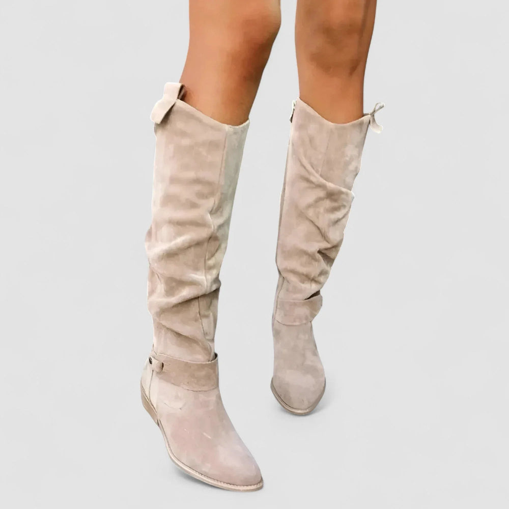 Cecilia | Botas Altas de Caña Suelta con Correa