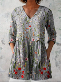 Antonia | Blusa Larga con Flores Silvestres Estilo Bordado