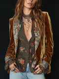 Sara | Blazer con Solapas y Puños de Parches Florales