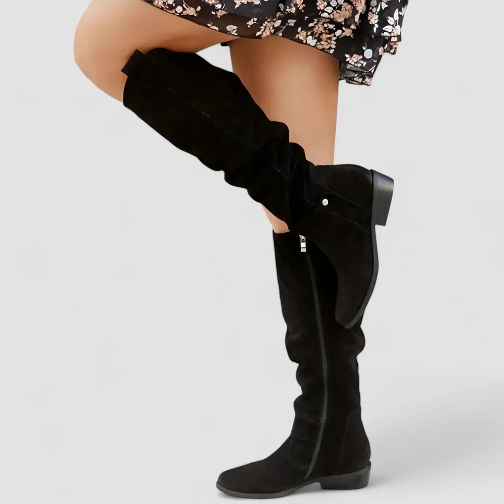 Cecilia | Botas Altas de Caña Suelta con Correa