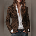 Rosa | Blazer Entallado de Jacquard con Motivo Paisley