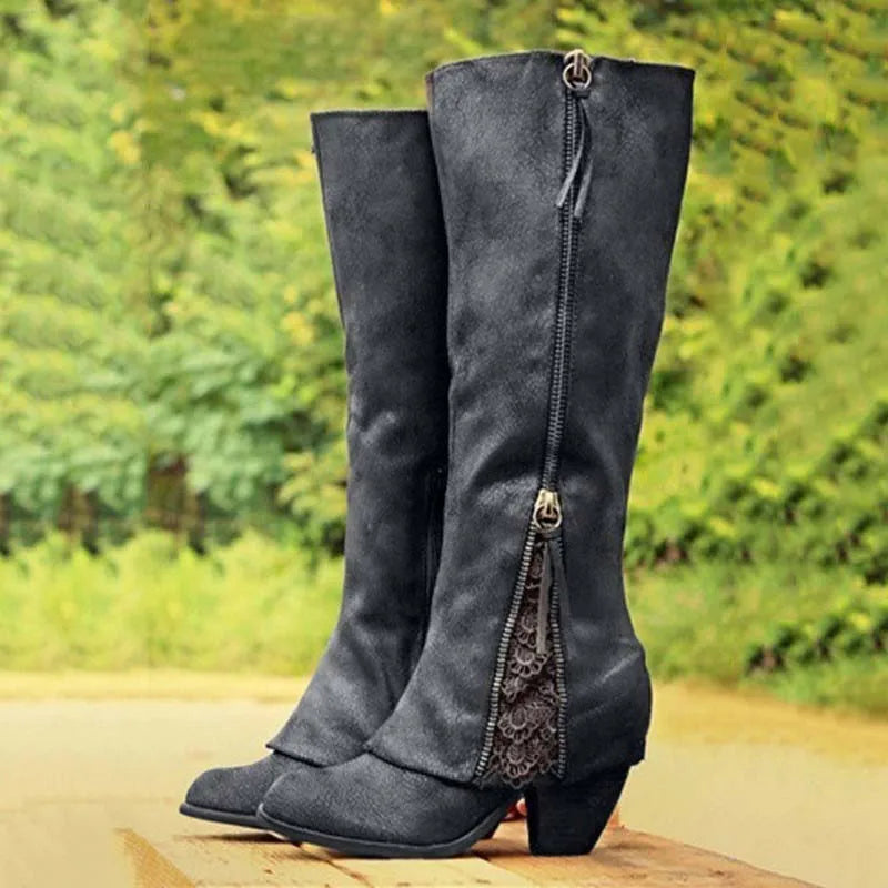 Alma | Botas Altas con Cierre Lateral y Borla