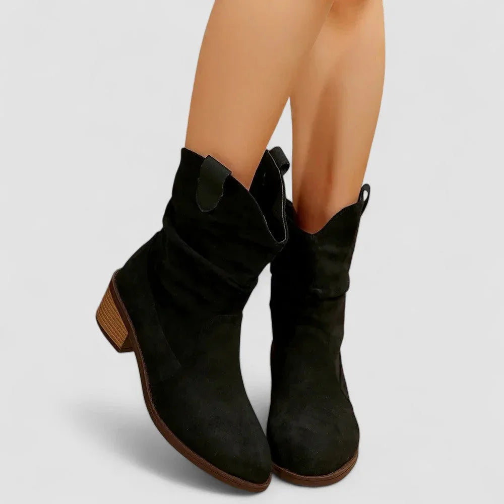 Elisa | Botines Vaqueros con Jaladeras Laterales
