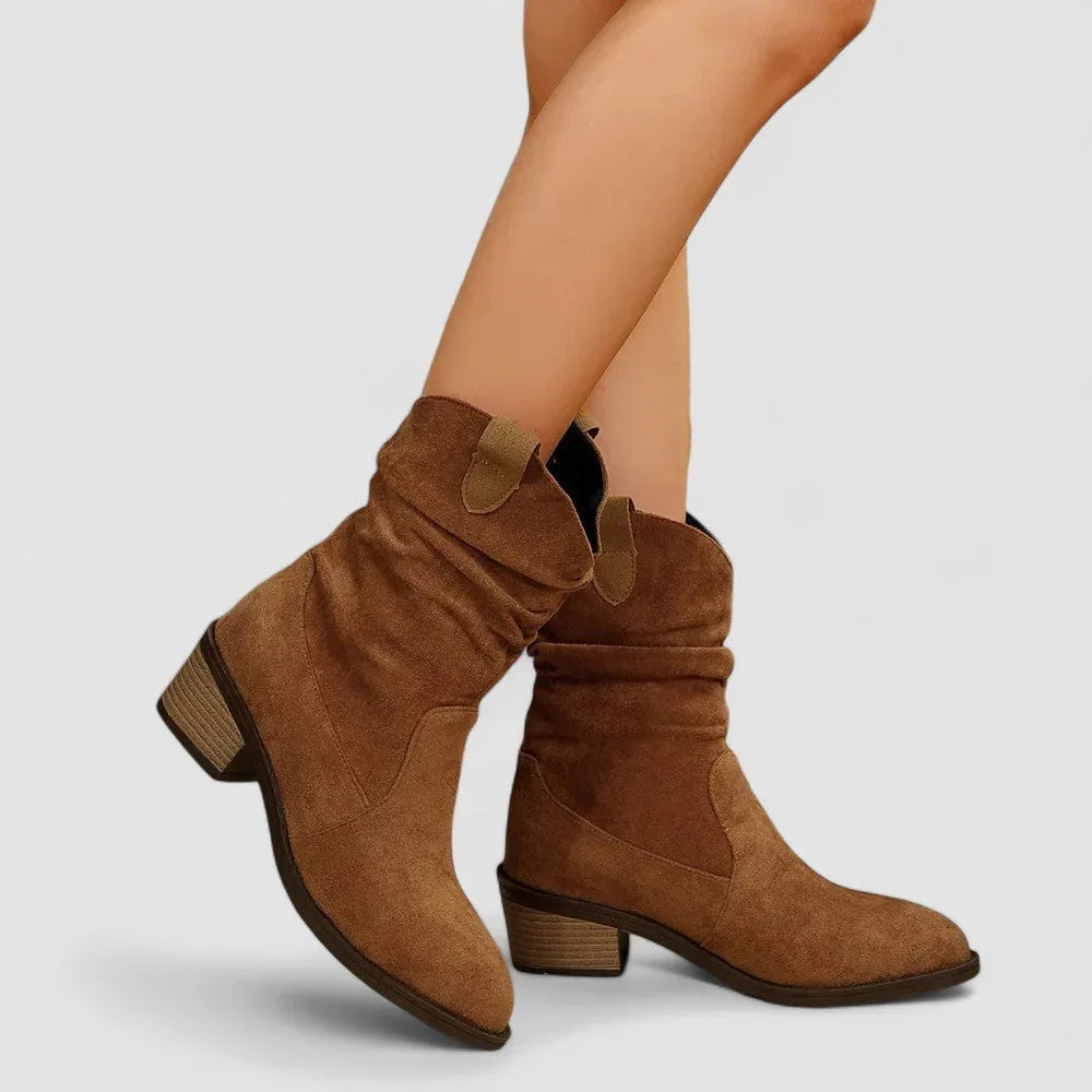 Elisa | Botines Vaqueros con Jaladeras Laterales