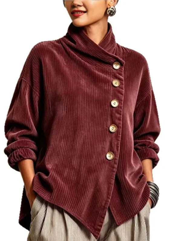 Marisol | Blusa de Cuello Envolvente y Bajo Asimétrico