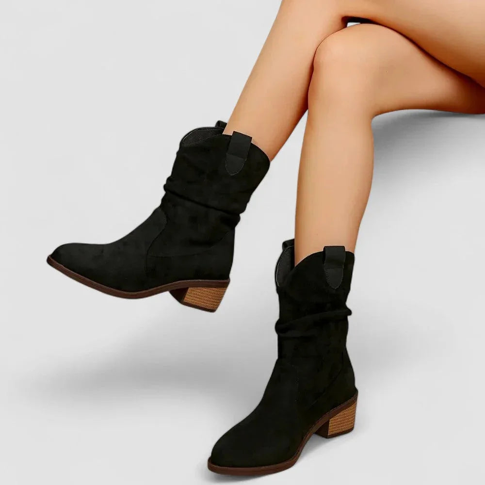 Elisa | Botines Vaqueros con Jaladeras Laterales