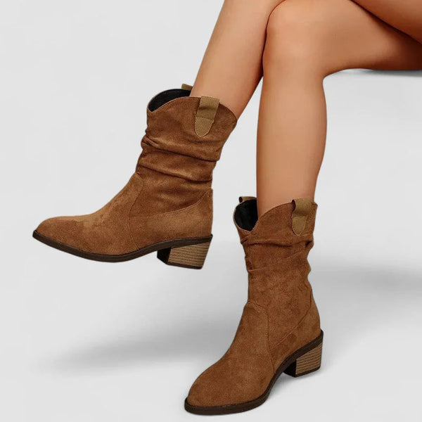 Elisa | Botines Vaqueros con Jaladeras Laterales