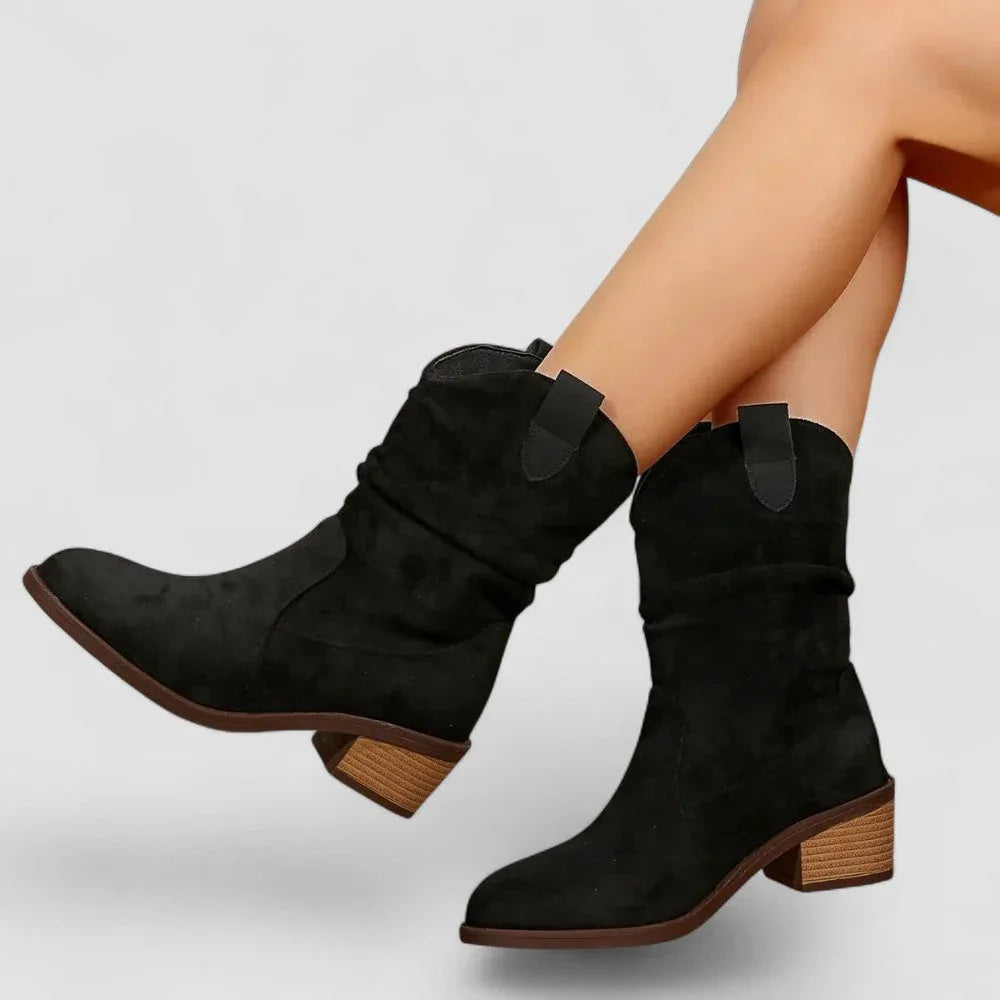 Elisa | Botines Vaqueros con Jaladeras Laterales