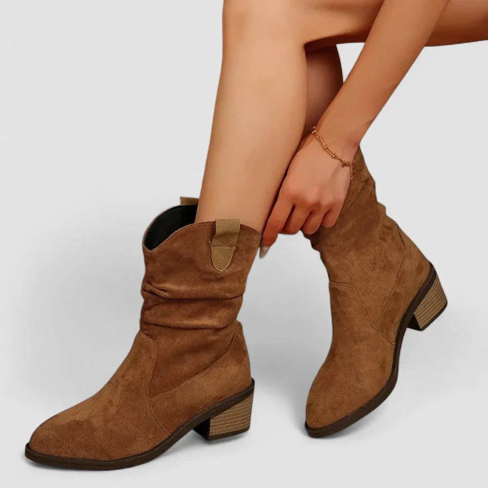 Elisa | Botines Vaqueros con Jaladeras Laterales
