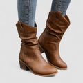 Beatriz | Botines Vaqueros de Caña Fruncida