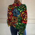 Rocío | Suéter de Cuello de Tortuga con Estampado Geométrico