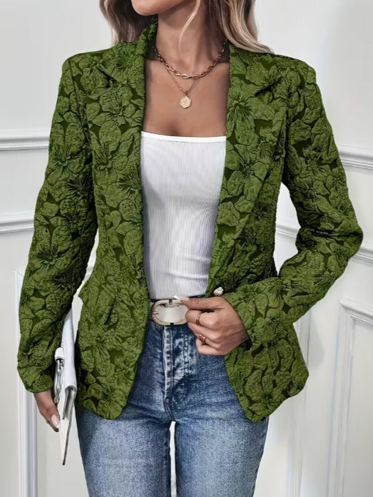 Rosa | Blazer Entallado de Jacquard con Motivo Paisley