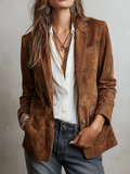 Paloma | Blazer con Pespuntes Visibles y Bolsillos de Parche