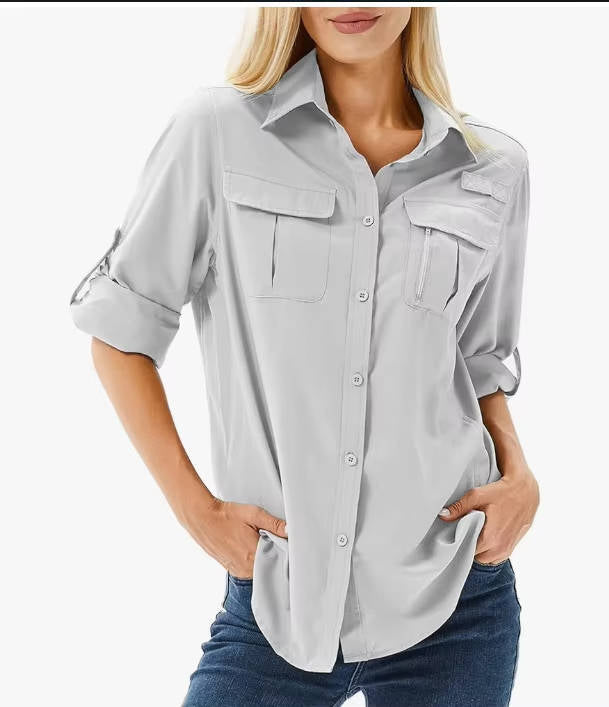 Alba | Blusa de Senderismo Manga Larga con Protección Solar