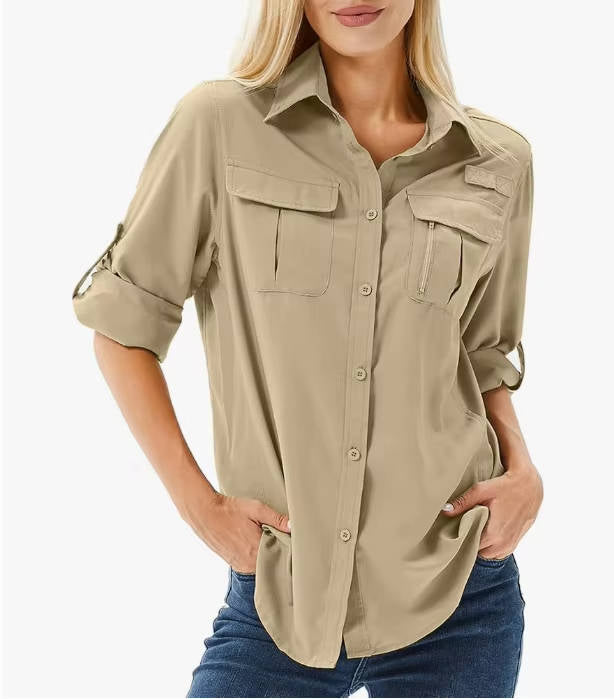 Alba | Blusa de Senderismo Manga Larga con Protección Solar