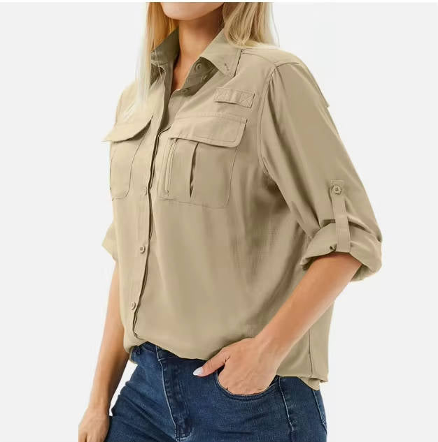 Alba | Blusa de Senderismo Manga Larga con Protección Solar