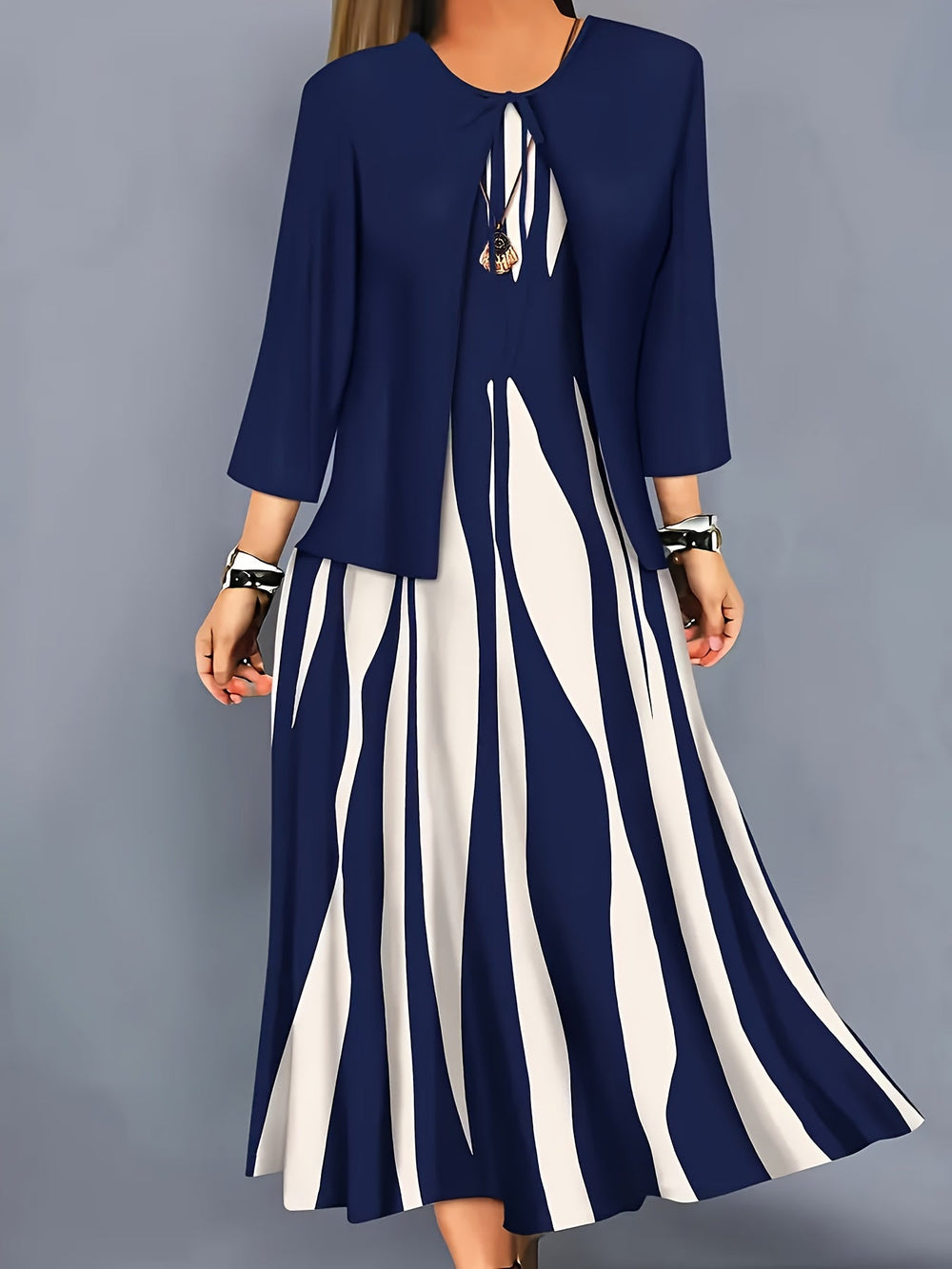 Alba | Conjunto de Vestido y Chaqueta Elegante