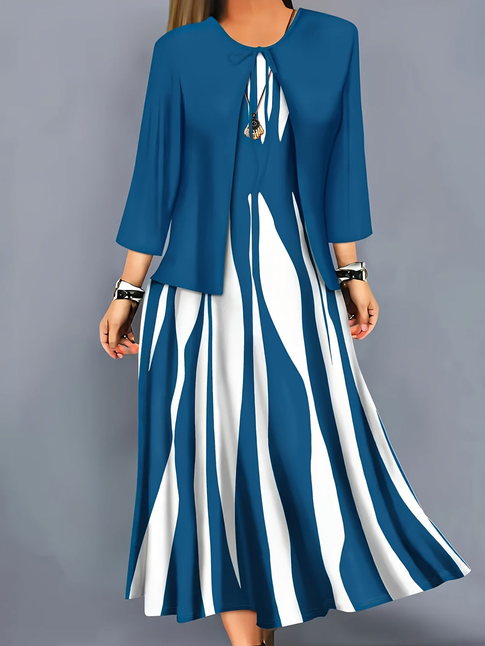 Alba | Conjunto de Vestido y Chaqueta Elegante