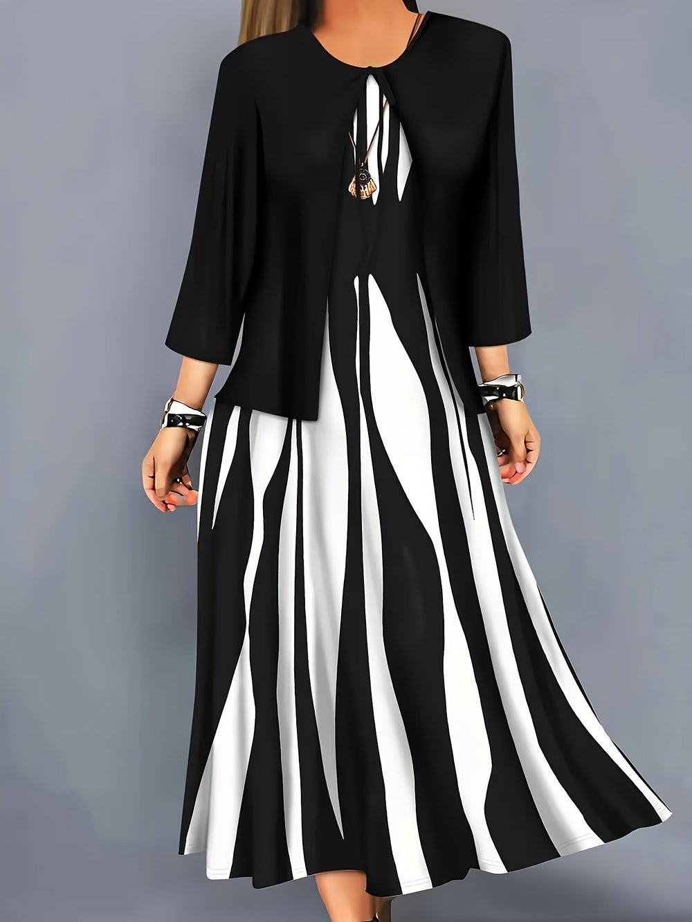 Alba | Conjunto de Vestido y Chaqueta Elegante