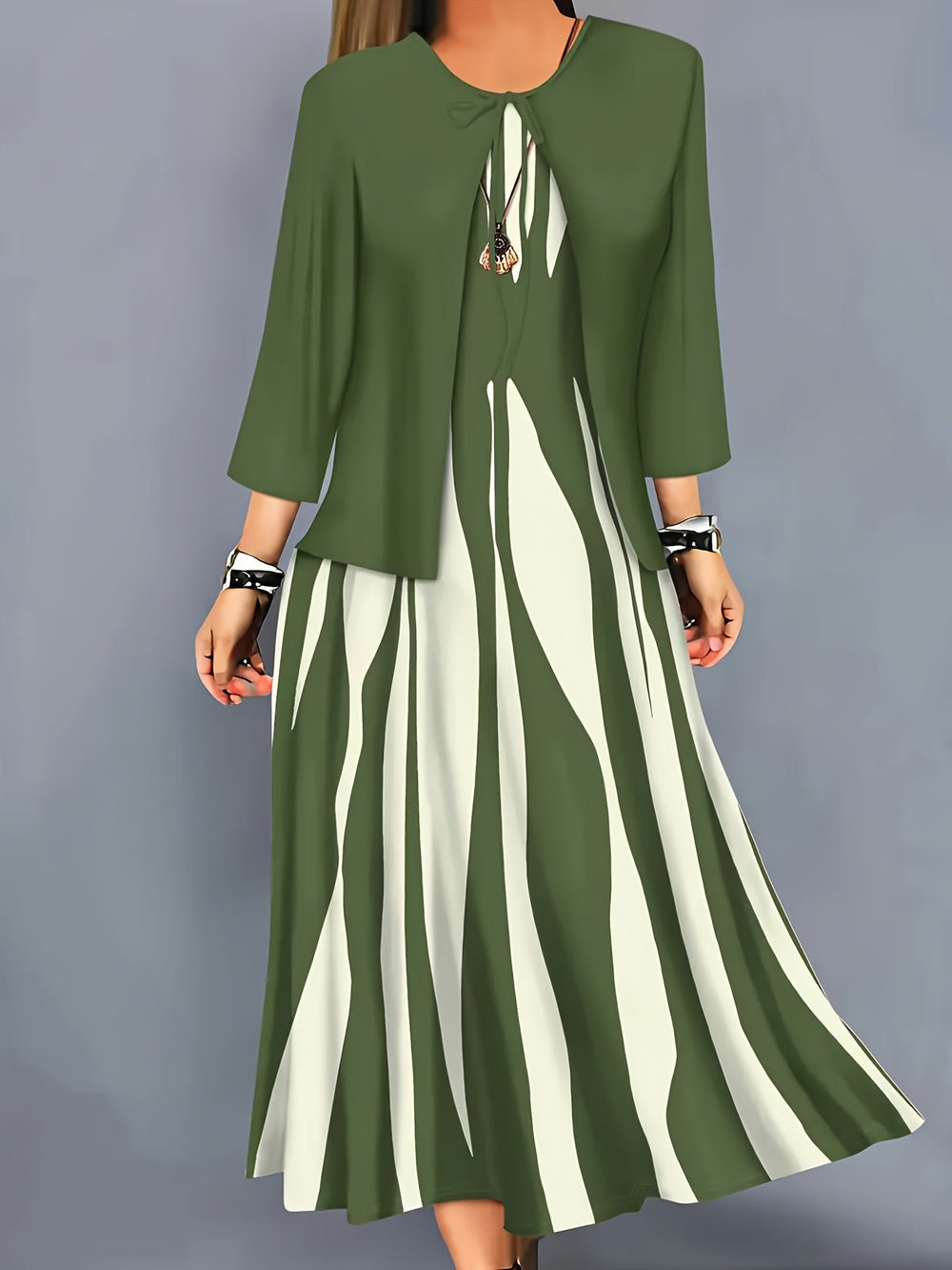 Alba | Conjunto de Vestido y Chaqueta Elegante