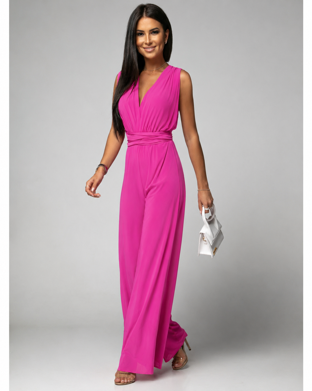 Alba | Jumpsuit Formal Escote V Pierna Ancha