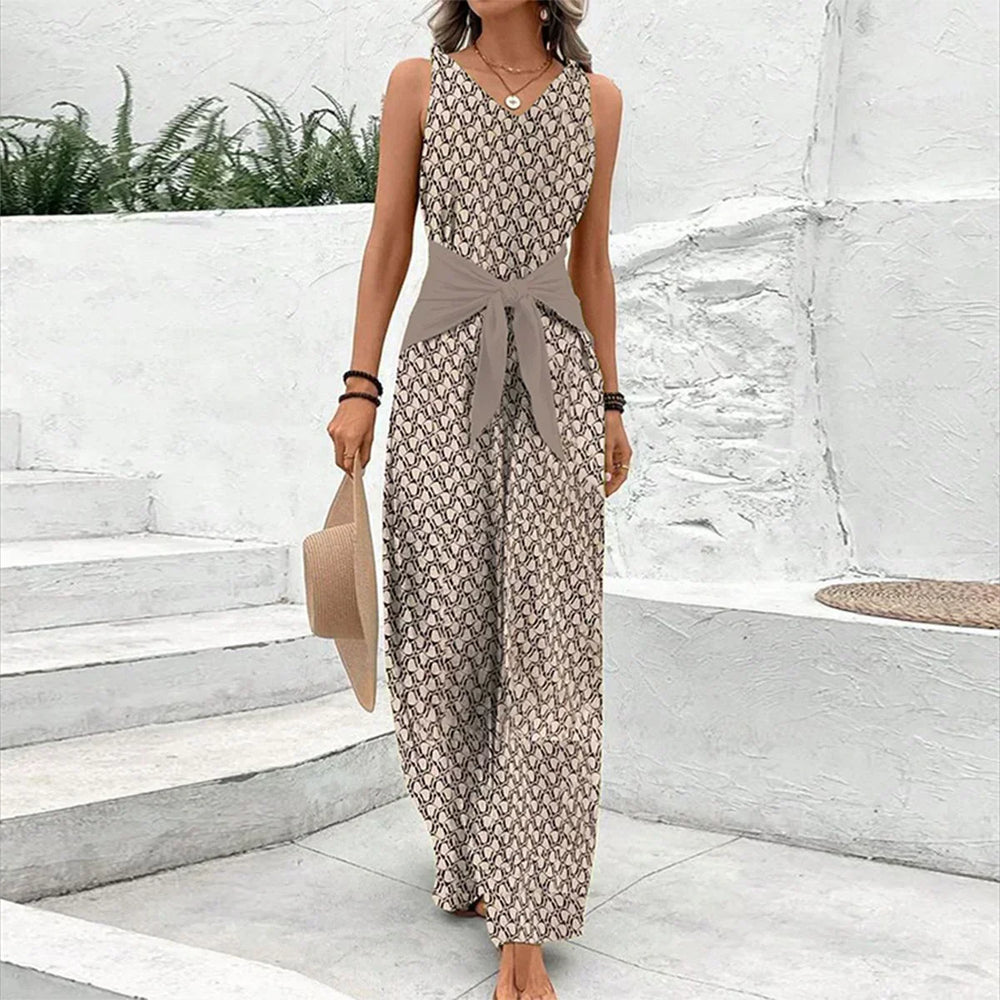 Alba | Jumpsuit Pierna Ancha Sin Mangas