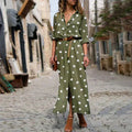 Alejandra | Jumpsuit de Lunares Pierna Ancha con Cinturón