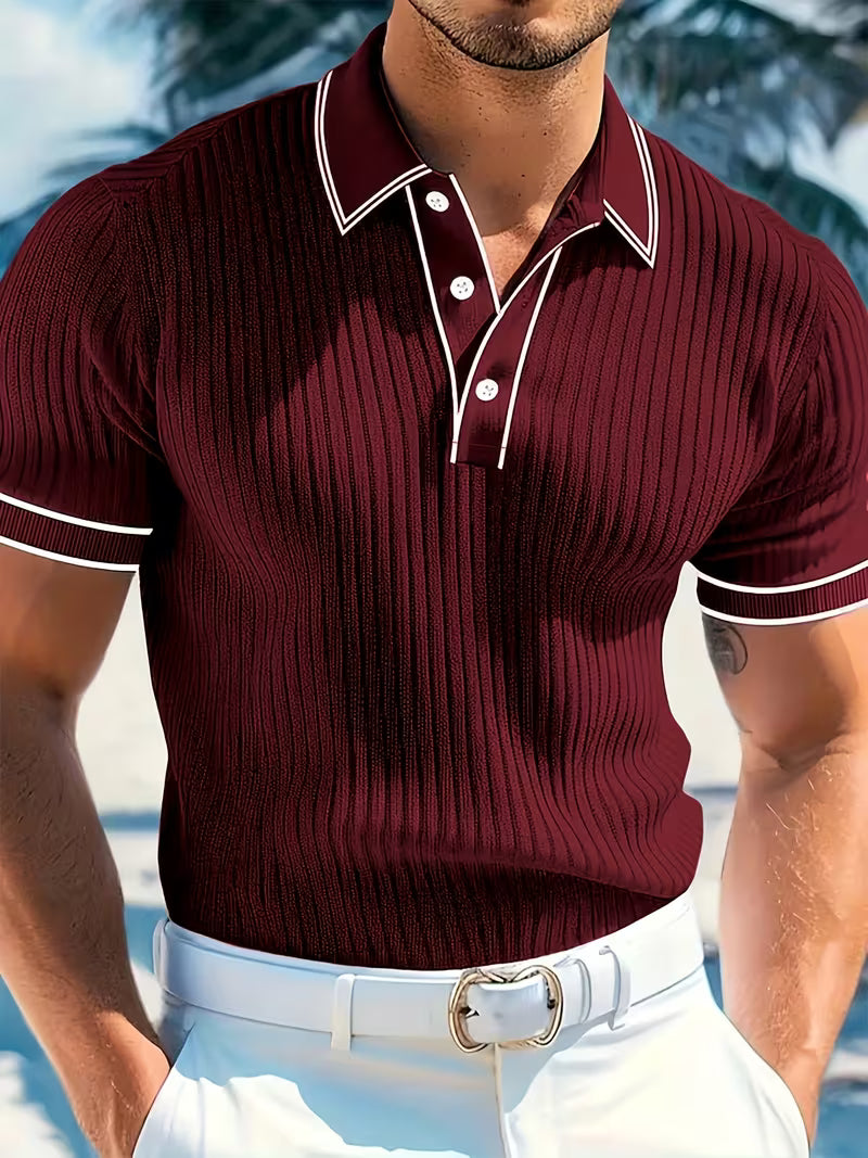 Andrés | Playera Polo de Manga Corta con Contraste