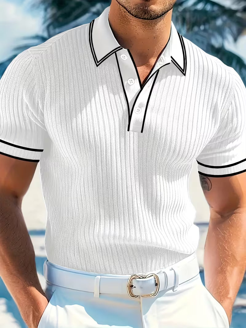 Andrés | Playera Polo de Manga Corta con Contraste