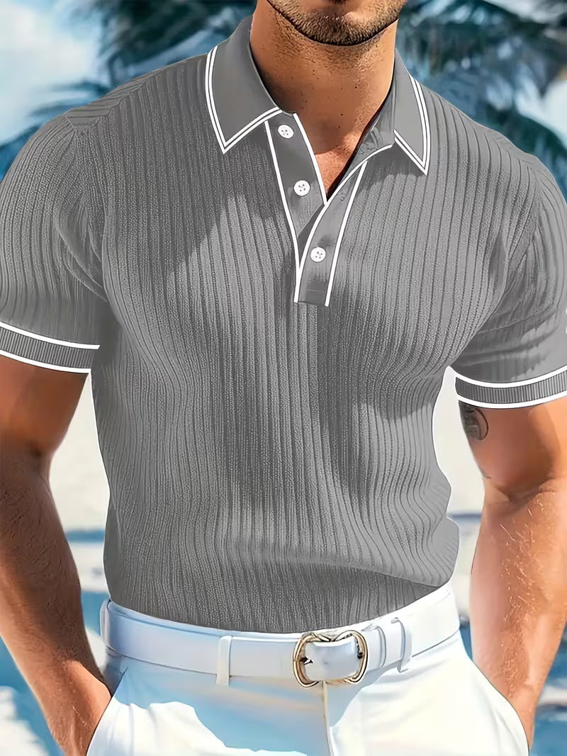 Andrés | Playera Polo de Manga Corta con Contraste