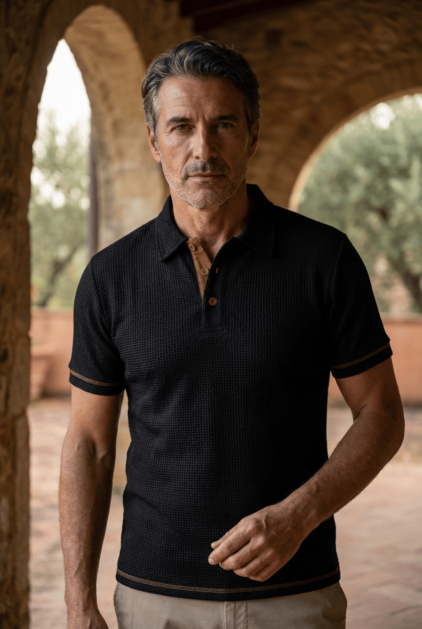 Andrés | Playera Polo Refinada con Textura