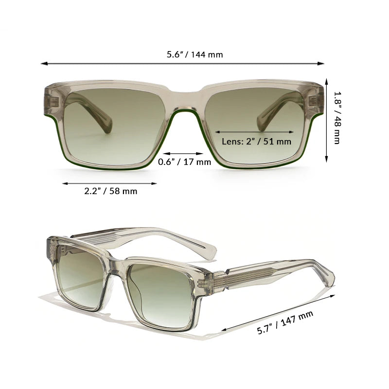 Bruno | Lentes de Sol Cuadrados Urbanos