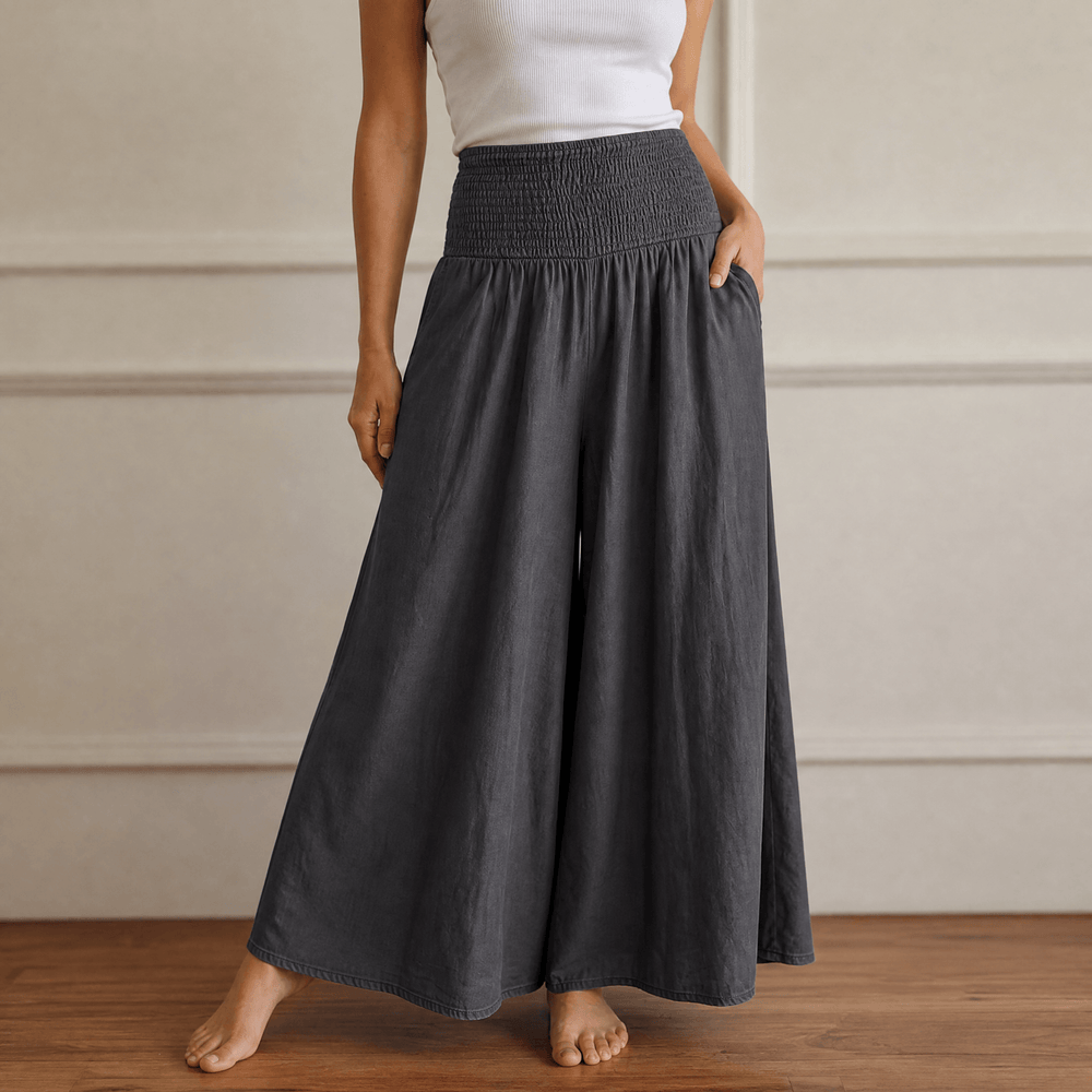 Camila | Pantalón Palazzo de Pierna Ancha