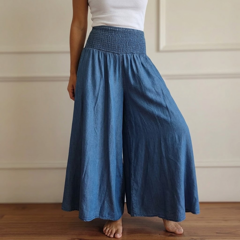 Camila | Pantalón Palazzo de Pierna Ancha