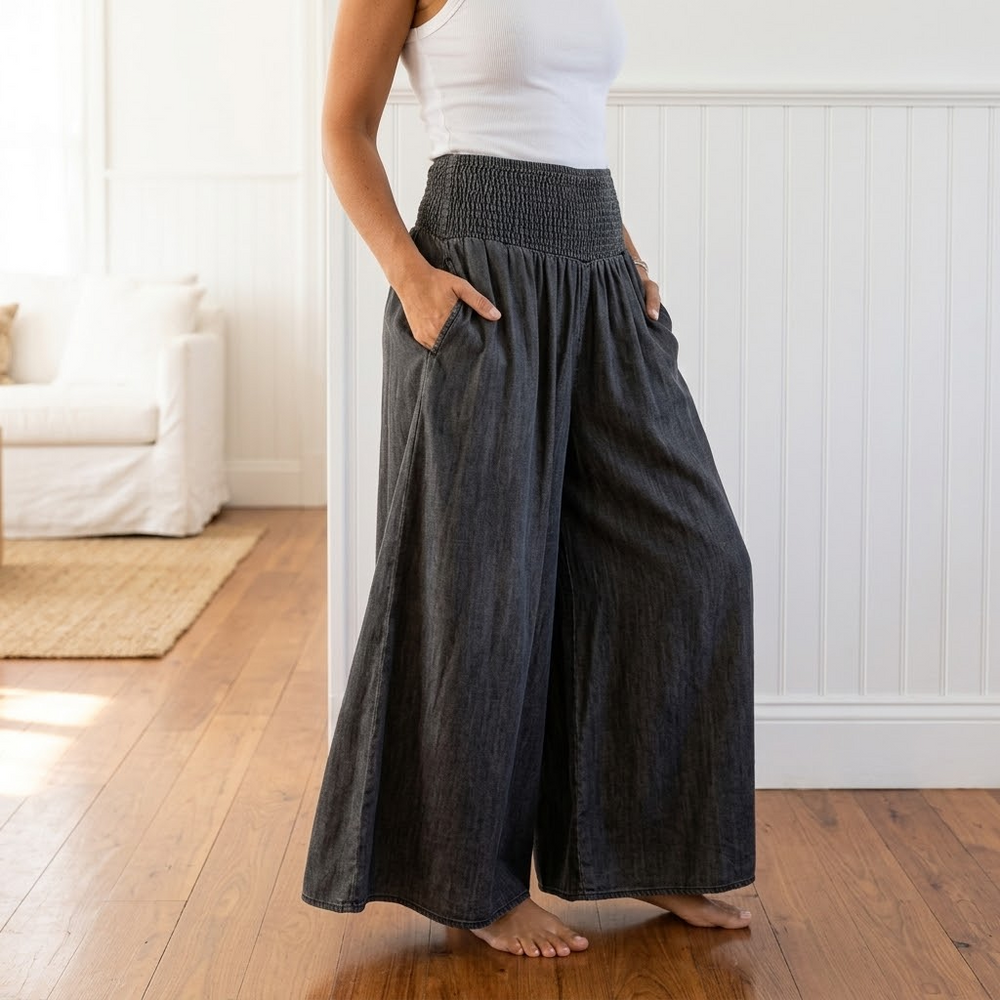 Camila | Pantalón Palazzo de Pierna Ancha