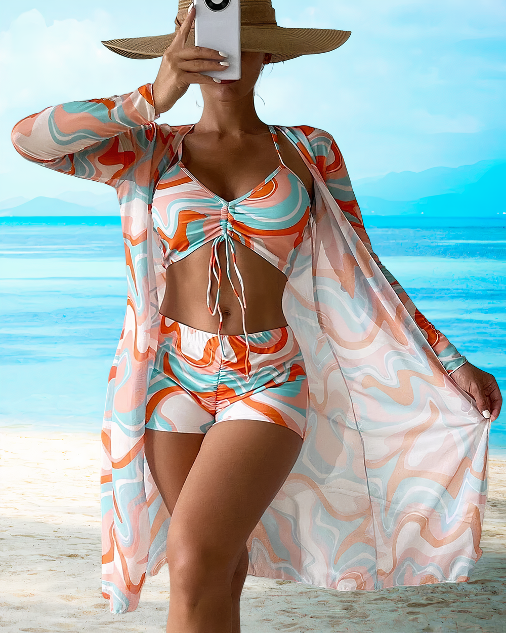 Catalina | Bikini de Tiro Alto con Salida de Playa