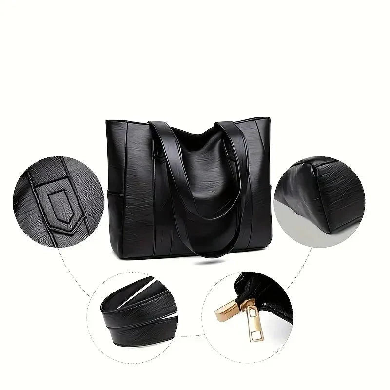 Catalina | Bolsa Tote Grande Negra