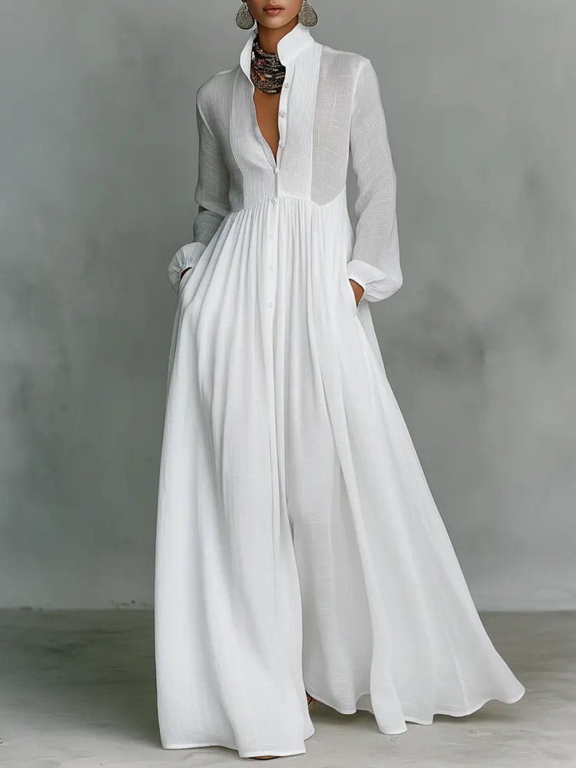 Catalina | Vestido Largo con Botones al Frente