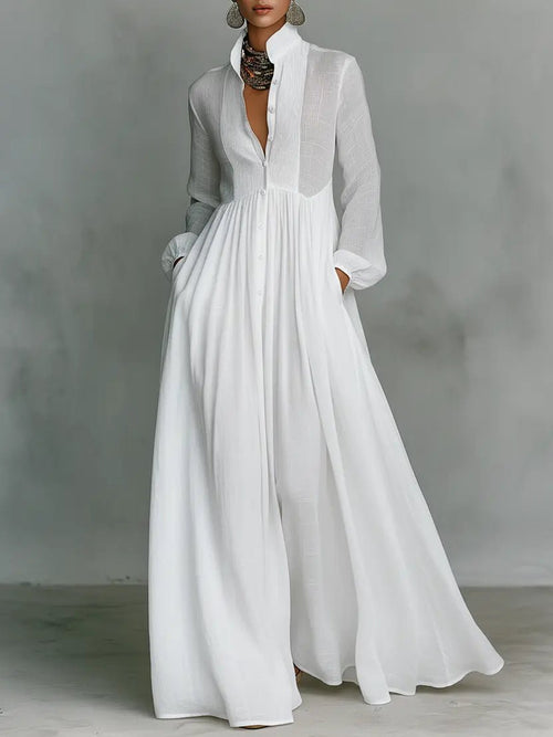 Catalina | Vestido Largo con Botones al Frente