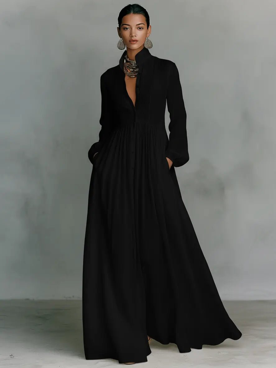 Catalina | Vestido Largo con Botones al Frente