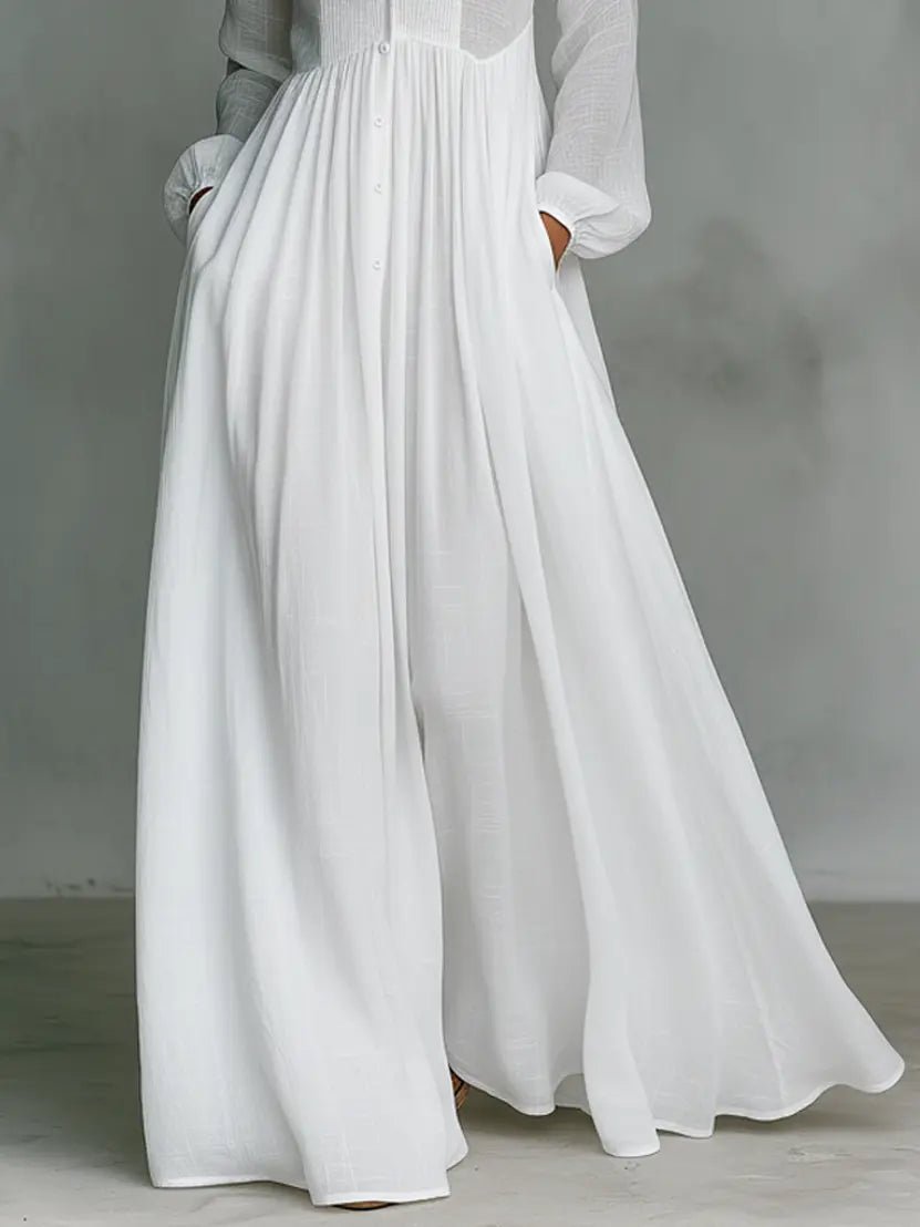 Catalina | Vestido Largo con Botones al Frente