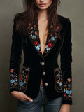 Silvia | Blazer con Flores Bordadas y Botones Joya