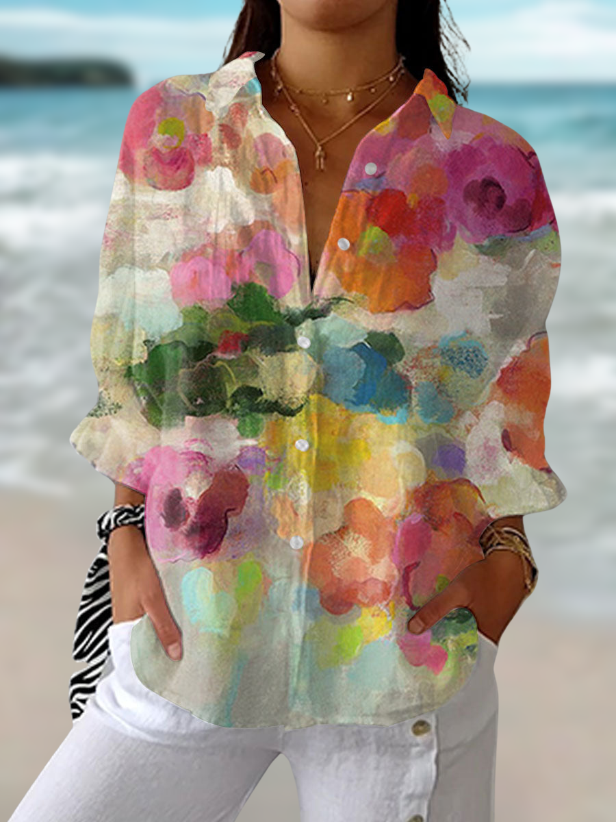 Elara | Blusa de Estampado Acuarela