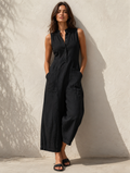 Elena | Jumpsuit Sin Mangas Pierna Ancha