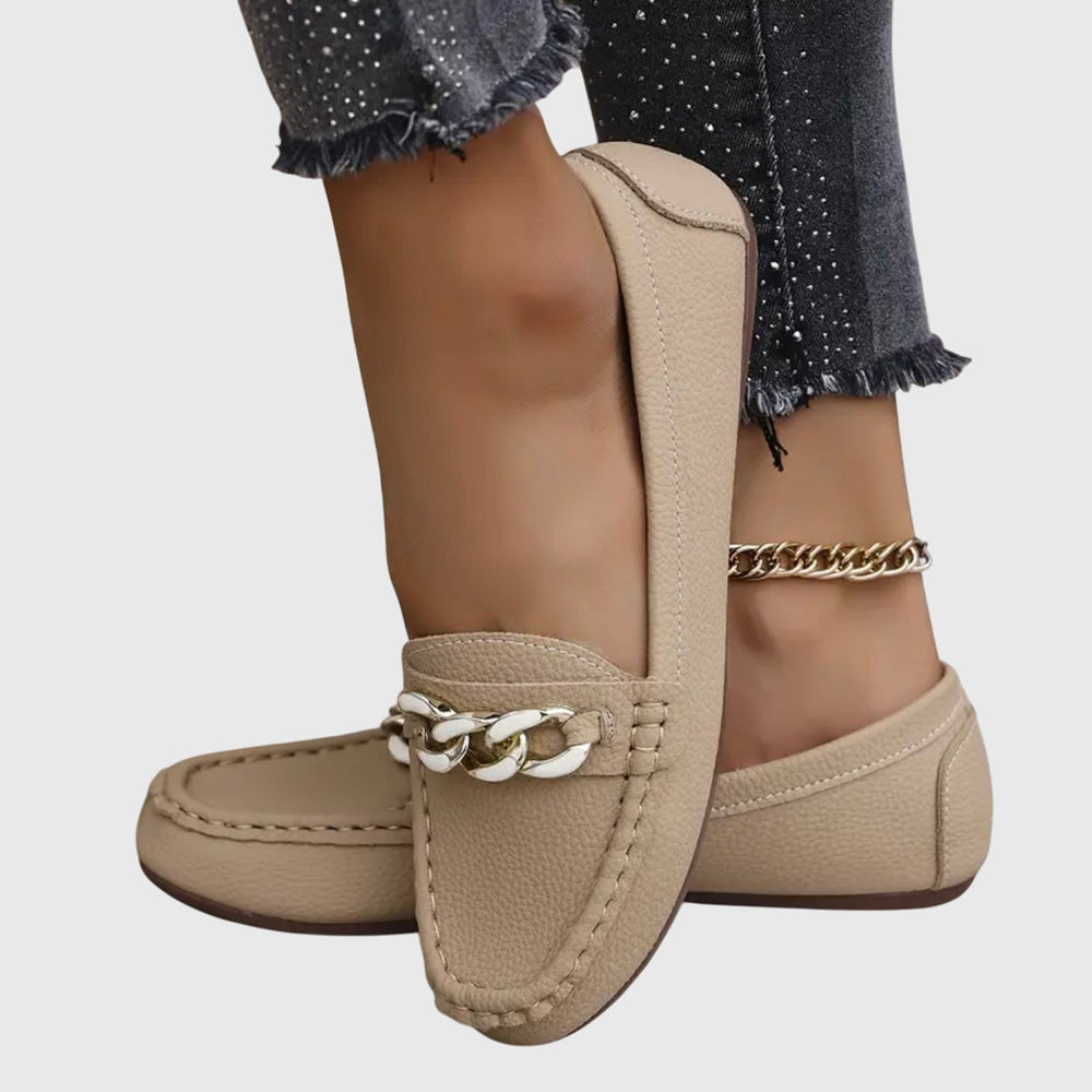 Elena | Mocasines Punta Redonda con Cadena
