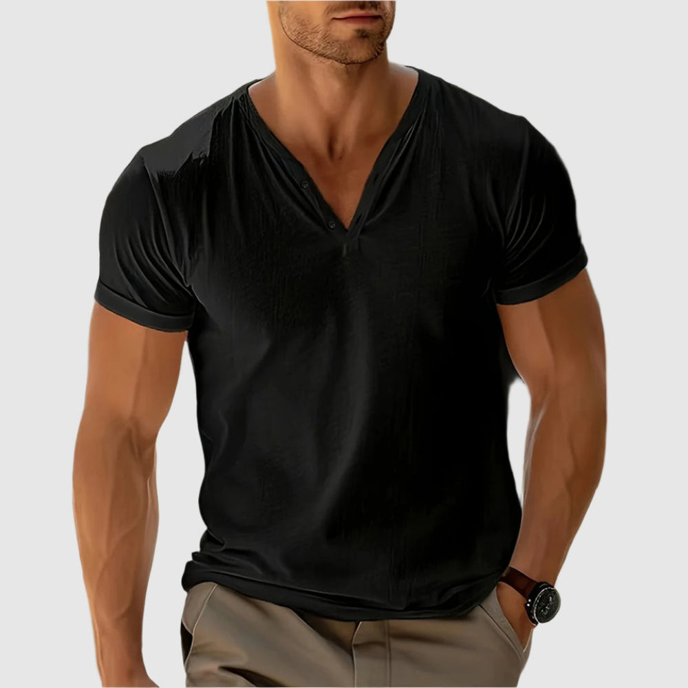 Emiliano | Playera Henley Ligera y Fresca