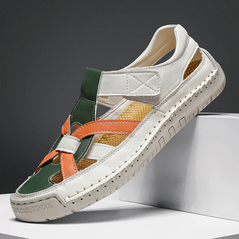 Emiliano | Sandalias Tejidas con Punta Cerrada