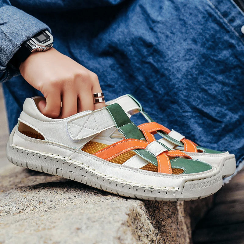 Emiliano | Sandalias Tejidas con Punta Cerrada